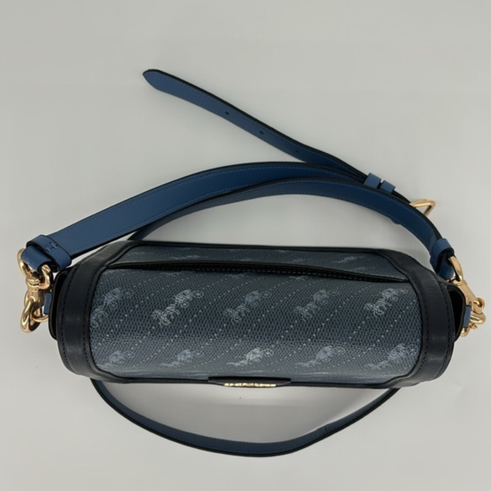 Coach Saddle Bag With Horse And Carriage Dot Print - Picture 9 of 15